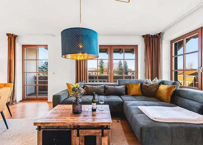 Wolke 7 - Traumhafter Bergblick Mit Stil - Garage Kochel am See